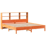 Bookcase Bed without Mattress Wax Brown 180x200 cm Super King Solid Wood Pine 3322863