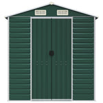Garden Shed Green 191x385x198 cm Galvanised Steel 3188234