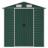 Garden Shed Green 191x385x198 cm Galvanised Steel 3188234