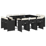 Garden Dining Set Black, Cream White 3211206
