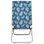 ZNTS Folding Beach Chairs 2 pcs Leaf Print Fabric 310382