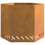 Smokeless Fire Pit Brown 58 x 58 x 51 cm Weathering Steel 858981