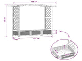 Raised Bed with Trellis and Roof Black 169 x 40 x 125 cm PP 42032528