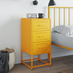 ZNTS Bedside Cabinet Mustard Yellow 36x39x78 cm Steel 846584