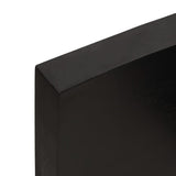 Wall Shelf Dark Brown 60x30x cm Treated Solid Wood Oak 363766