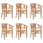 ZNTS 7 Piece Garden Dining Set Solid Wood Teak 3155768