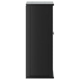 Bathroom Wall Cabinet BERG Black 40x27x71.5 cm Solid Wood Pine 358549