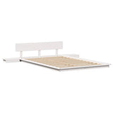 Bed Frame White 120 x 190 cm Wood 872411