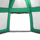 ZNTS Pool Tent with Removable Fly & Mesh Walls Sea Green 612x612 cm 4100638