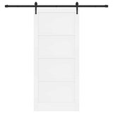 Sliding Door ORKDAL White 93 x 211 cm Solid Pine Wood 3333825