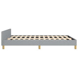 Bed Frame without Mattress Light Grey Full Fabric 347453