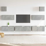 7 Piece TV Cabinet Set Concrete Grey Engineered Wood 3114545
