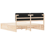 Bed Frame with Upholstered Headboard Black 180 x 200 cm 3398181