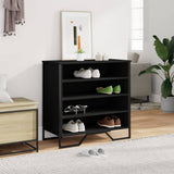 Shoe Cabinet Black 80x38x78 cm Engineered Wood 848649