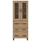 Highboard with Drawer 2 pcs Artisan Oak Engineered Wood 3415996