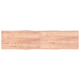Table Top Light Brown 200x50xcm Treated Solid Wood Live Edge 363982
