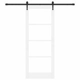 Sliding Door White and Black 83 x 211 cm 3332392