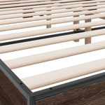 Bed Frame without Mattress Brown Oak 200x200 cm 3280176