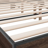 Bed Frame without Mattress Brown Oak 200x200 cm 3280176