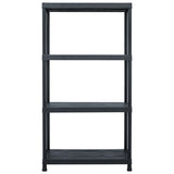 Storage Shelf Rack Black 100 kg 60x30x138 cm Plastic 45673