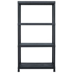 Storage Shelf Racks 5 pcs Black 60x30x138 cm Plastic 276252