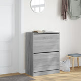 Shoe Cabinet with 2 Flip-Drawers Grey Sonoma 80x42x108 cm 3214404