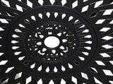 78 cm Round Garden Dining Table with Parasol Hole Antique Cast Aluminium Outdoor Table Only, Black T3398P322188