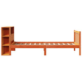 Bookcase Bed without Mattress Wax Brown 75x190 cm Small Single Solid Wood Pine 3321684