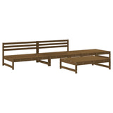 4 Piece Garden Lounge Set Honey Brown Solid Wood Pine 3186595