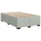 Box Spring Bed with Mattress Light Grey 120x190 cm Small Double Velvet 3290870