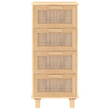 Sideboard Brown 40x30x90 cm Solid Wood Pine and Natural Rattan 345644