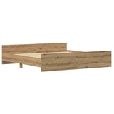 Bed Frame Artisan Oak 203 x 203 x 50 cm Engineered Wood 3329304