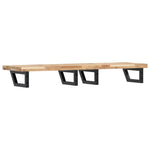 ZNTS Basin Shelf Wall Mounted Steel and Solid Wood Acacia 3302711