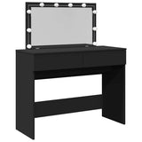Dressing Table with LED Black 100x40x120 cm 848207
