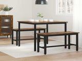 Dining Tables 80 x 80 x 75 cm Engineered Wood Smoked Oak Square 892628