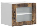 Wall Glass Cabinet LUCCA 2 pcs Smoked Oak 40 x 31 x 40 cm 884845