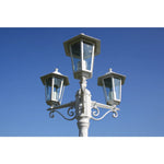 ZNTS Garden Light Post 3-arms 215 cm White Aluminium 40245