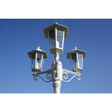 ZNTS Garden Light Post 3-arms 215 cm White Aluminium 40245