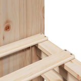 Bookcase Bed without Mattress 135x190 cm Double Solid Wood 3323893