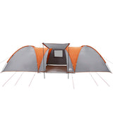 Family Tent Dome 8-Person Grey and Orange Waterproof 4009430