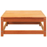 Garden Sofa with Footstool 2-Seater Wax Brown Solid Wood Pine 837974