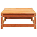 Garden Sofa with Footstool 2-Seater Wax Brown Solid Wood Pine 837974