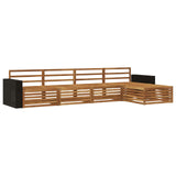 Outdoor Sofa Set 5 pcs Natural Solid Acacia Wood 3383242