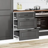 Kitchen Base Cabinet "Porto" Black Engineered Wood 854260