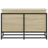 Storage Box with Lid Sonoma Oak 80x40x51.5 cm Engineered Wood 848800