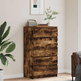Drawer Cabinet Smoked Oak 60x36x103 cm Engineered Wood 823021