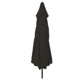 Garden Parasol Black 394 x 394 x 248 cm Polyester and Steel 42003642