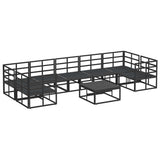 Garden Sofa Set Black Aluminium 3378947