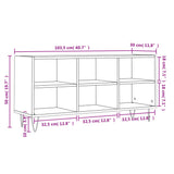 TV Cabinet Smoked Oak 103.5x30x50 cm Engineered Wood 826993
