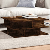 ZNTS Coffee Table Smoked Oak 70x70x29 cm Engineered Wood 840748